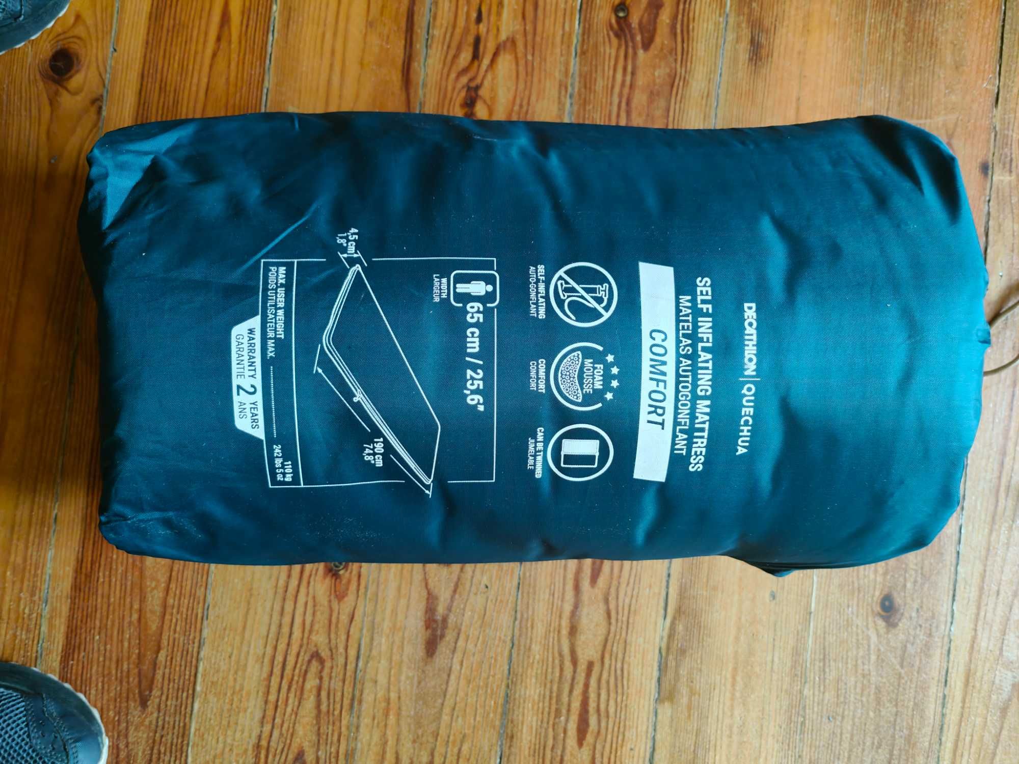 Colchão insuflável de casal com bomba manual - Decathlon