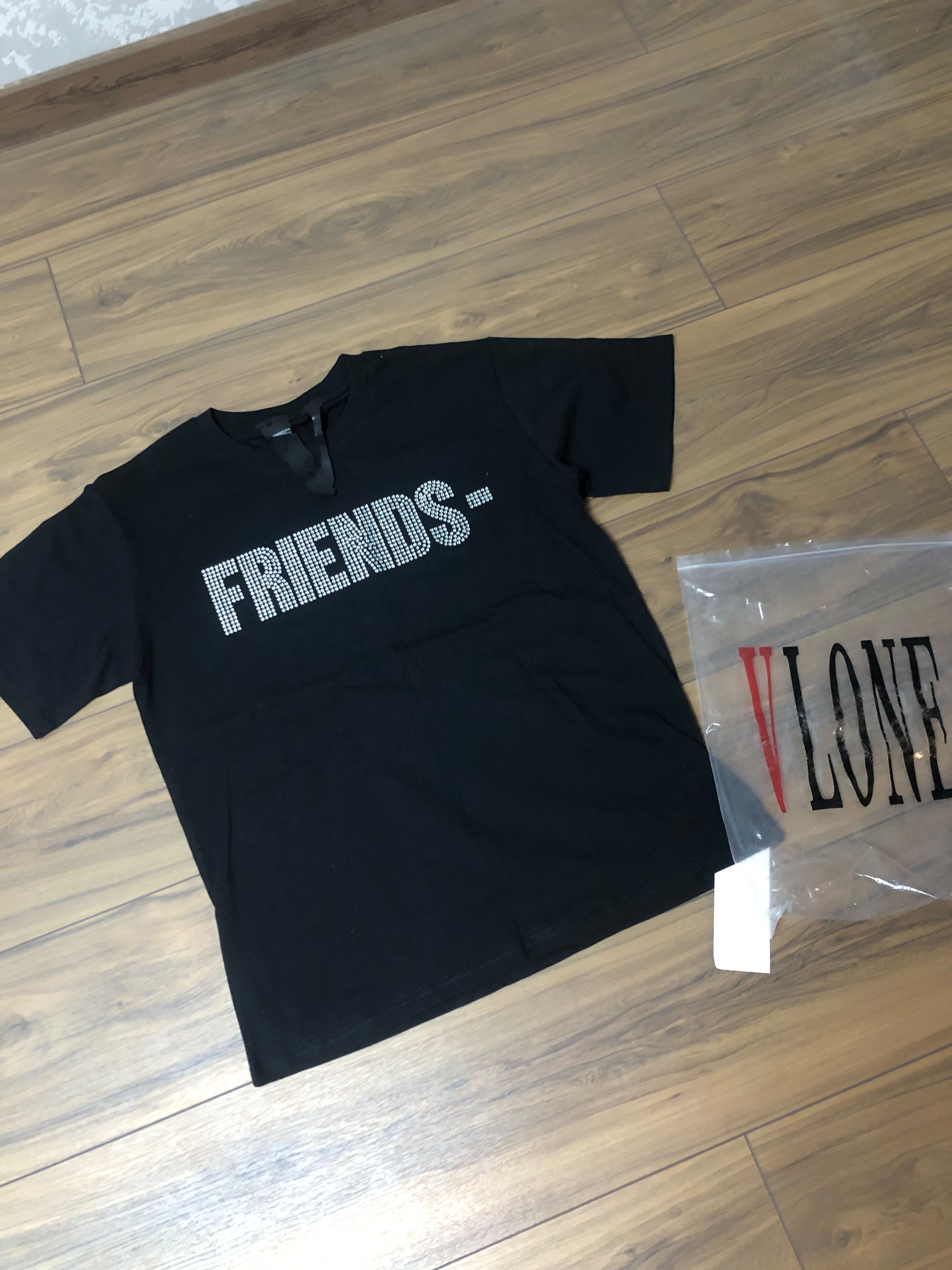 Футболка Vlone Friends со стразами drip Вилон