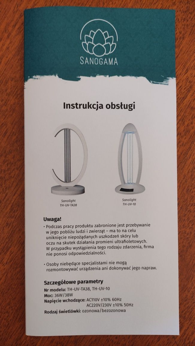 Lampka UV C ozonująca