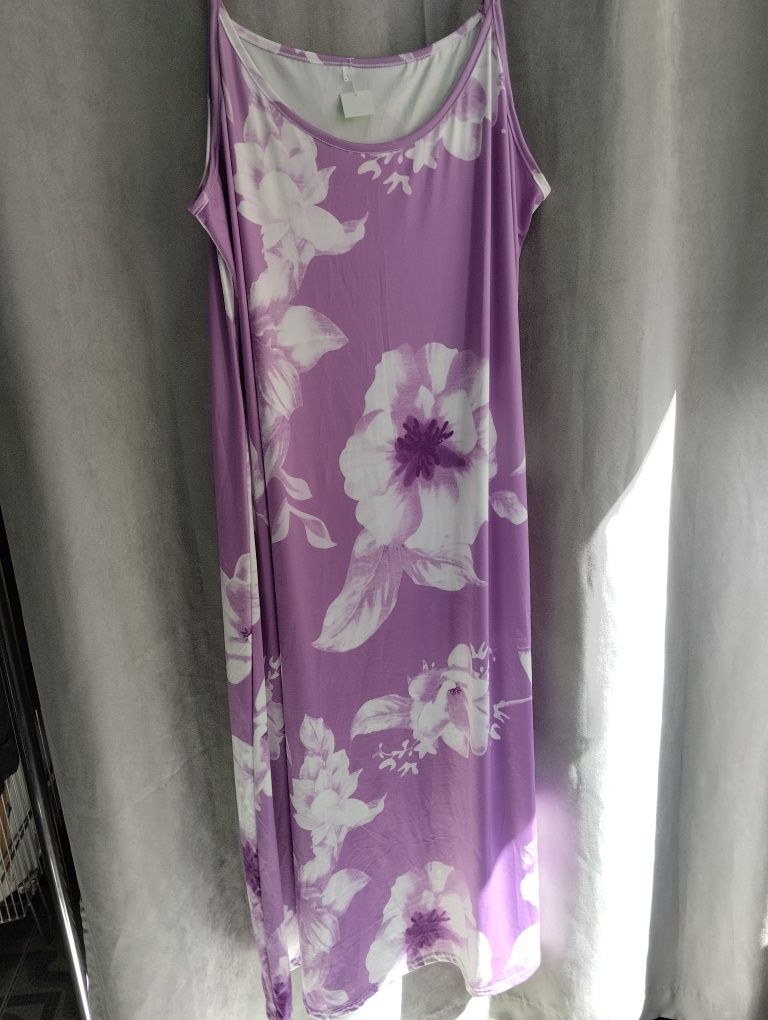 Nowa sukienka damska letnia na ramiączkach XXL-4XL bawełna