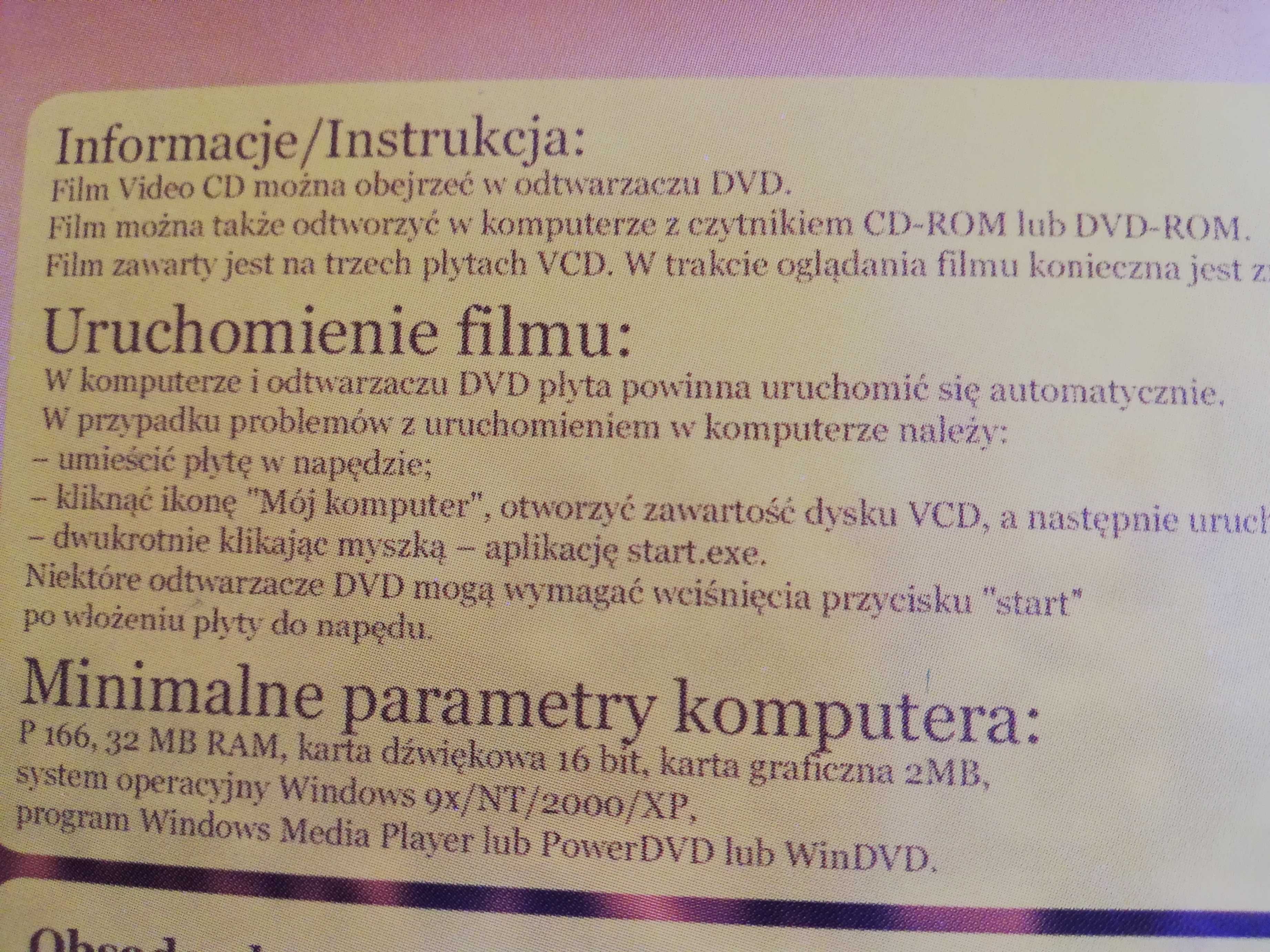 Film VCD - Pan Wołodyjowski - Jerzy Hoffman - 3 płyty
