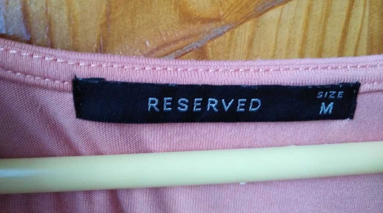 Koszulka/bluzka/tunika pudrowy róż, Reserved, M