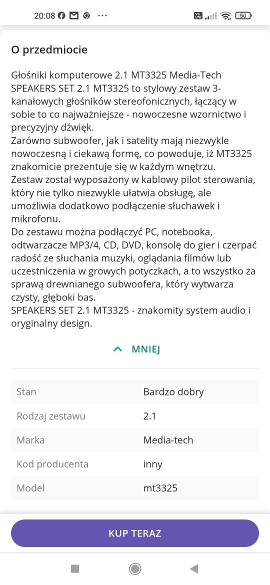 Głośniki do komputera media tech