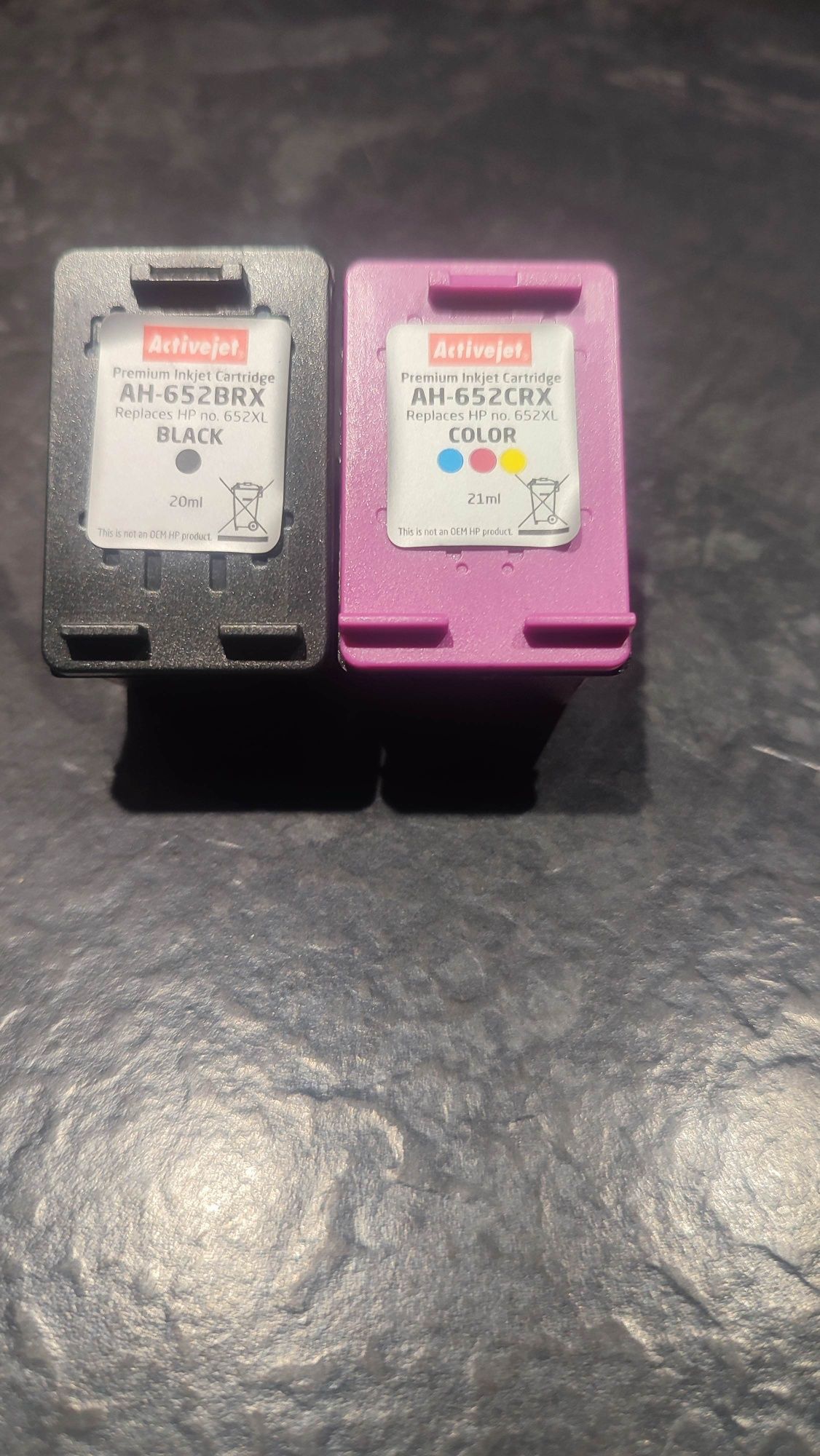 Puste cartridge HP 652 tusze 2 sztuki