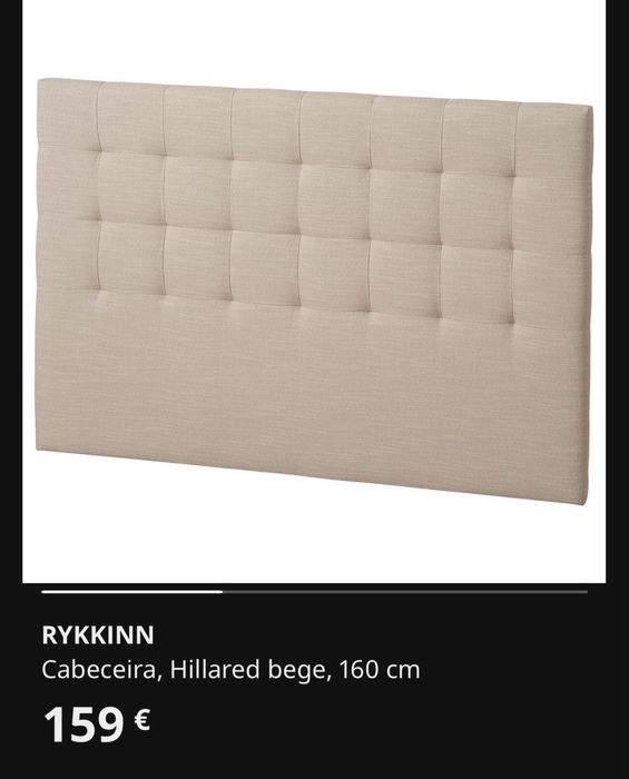 Cama IKEA — como novo menos de 1 ano. Colchão, cabeceira e estrado