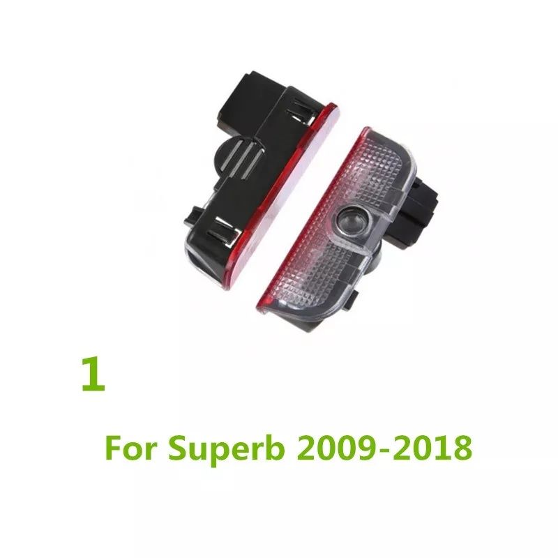 Логотип подсветка двери Шкода Skoda Плафон двери 2шт
