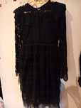 Vestido de Cocktail, preto, de renda e tule - M - Coconut Fashion
