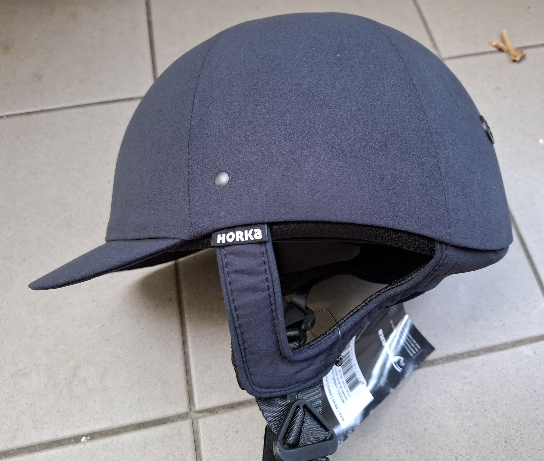 Nowy kask jeździecki Horka Hawk granat 55