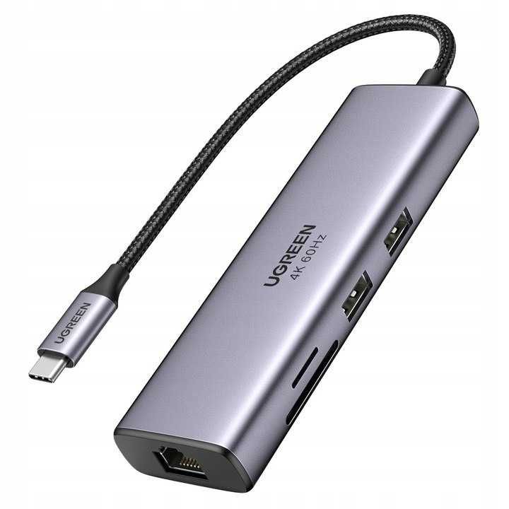 Ugreen adapter USB-C 7w1 USB-C PD 100W 4K 60Hz