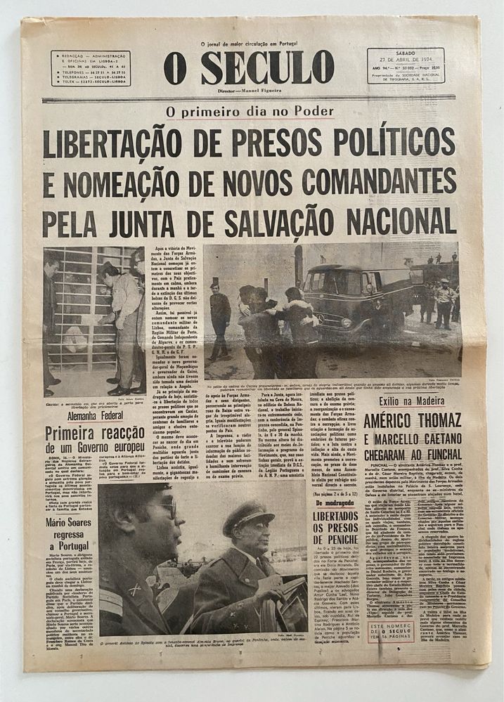 Jornal sobre 25 Abril 1974