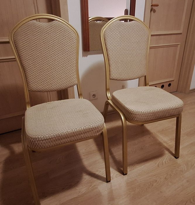 Złote krzesła - 2 sztuki