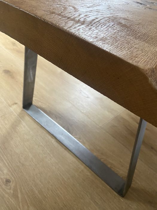 Stolik kawowy 102x45-50 cm , lite drewno debowe