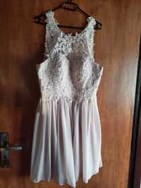 Tiulowa midi sukienka na studniówkę,wesele,suknia ślubna