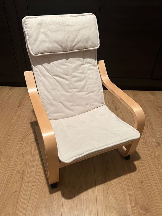 IKEA POANG Fotel Fotelik dziecięcy krzesło + poduszka