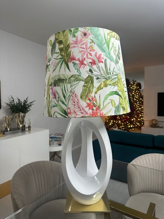 Abajour dourado laçado - candeeiro