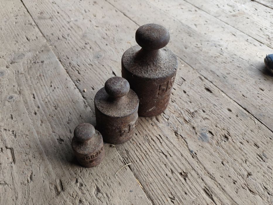 Odważniki do wagi szalkowej 5kg 2kg 0,5kg komplet