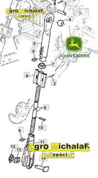 Wieszak pionowy podnośnik John deere 6430, 6510, 6520, 6530, 6610, 66