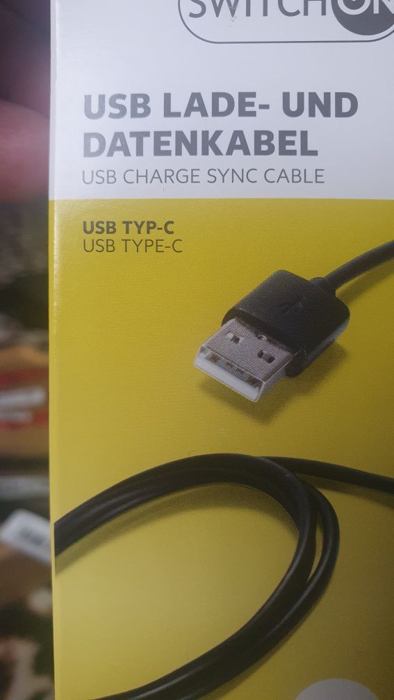 Kabel usb-C bialy