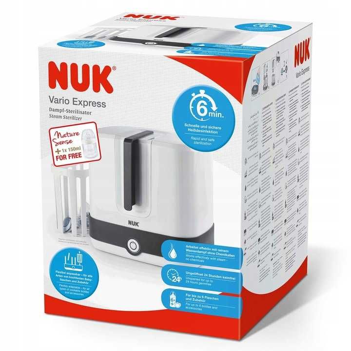 SZYBKI Sterylizator elektryczny NUK Vario Express na 6 butelek S031