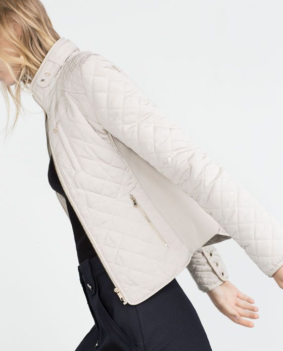 ZARA kremowa pikowana KURTKA ROZ 34/XS STAN BDB