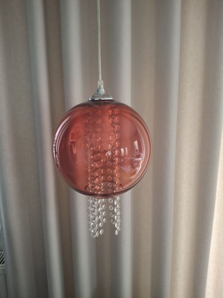 Lampa sufitowa z kryształkami