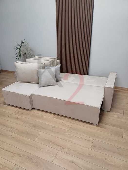 Narożnik Orlean Rogówka Sofa z Funkcją spania Kanapa Łóżko USB+GRATIS