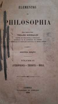 Elementos de Filosofia de 1894 - Por Thiago Sinibaldi RARO