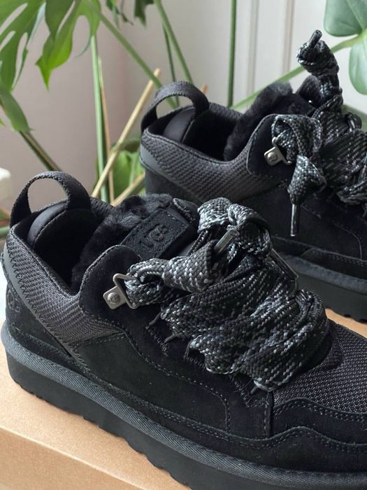 Зимові Жіночі Ugg Lowmel Sneaker Black натуральна замша та очвина