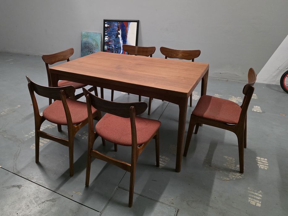 Mesa Nordica em teca da Lich Retro e 6 cadeiras
