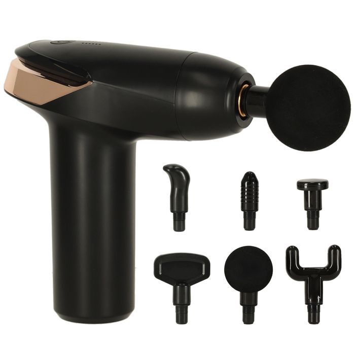Pistolet do Masażu Masażer do Pleców Ciała Karku Mini LED Zestaw