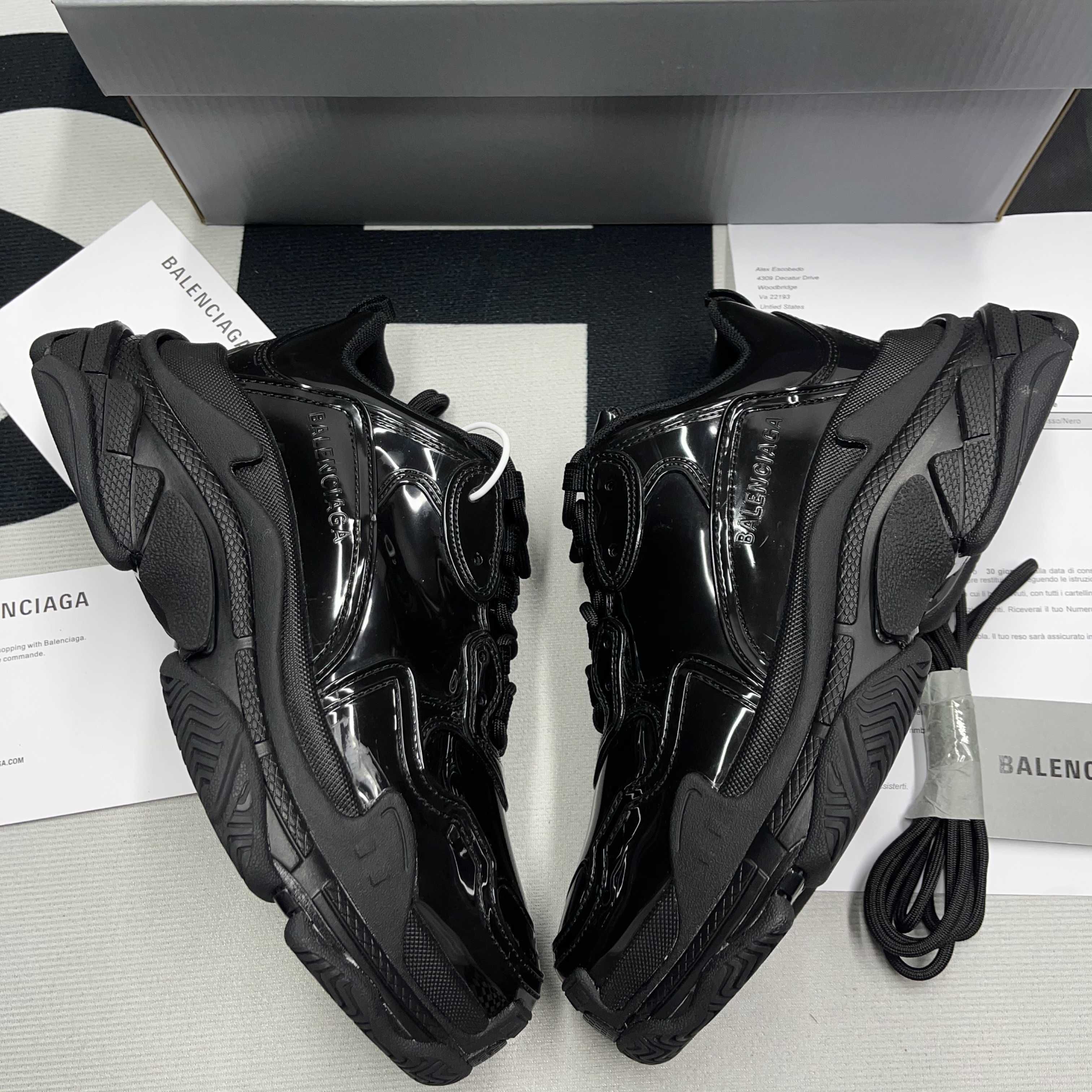 Buty Balenciaga Triple S Patent Black (35-46)