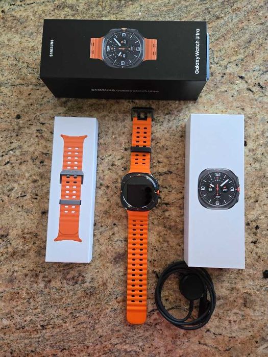 Smartwatch Samsung Galaxy Watch Ultra tytan + pomarańcza