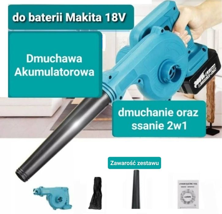 Dmuchawa do baterii Makita 18V  Dewalt 18V nowy model zwiększona Moc!
