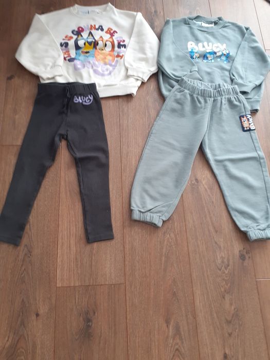 Dres Bluey + komplecik Bluey Zara rozmiar 110 cm na dziewczynkę