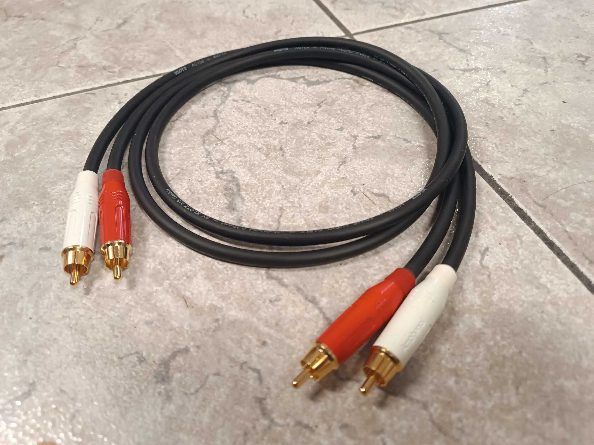 Kabel audio Klotz AC106 Amphenol ACPR 2x RCA Cinch czincz stereo 1m