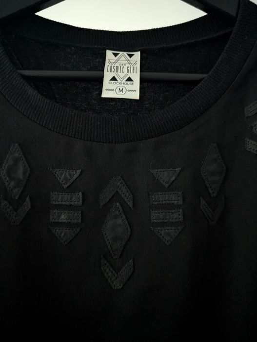 Bluzka C&A czarna rozmiar M ze wstawkami z eko skóry!