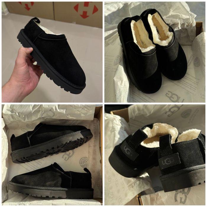 р36-41 Жіночі замшеві Ugg Classic Micro Black Chestnut Beige Sand