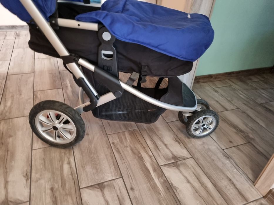 Mothercare zestaw 3 częściowy wózek granatowy  stan bdb