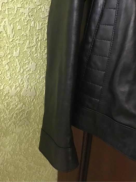 Мужская кожаная куртка в стиле Philipp Plein.Турция.