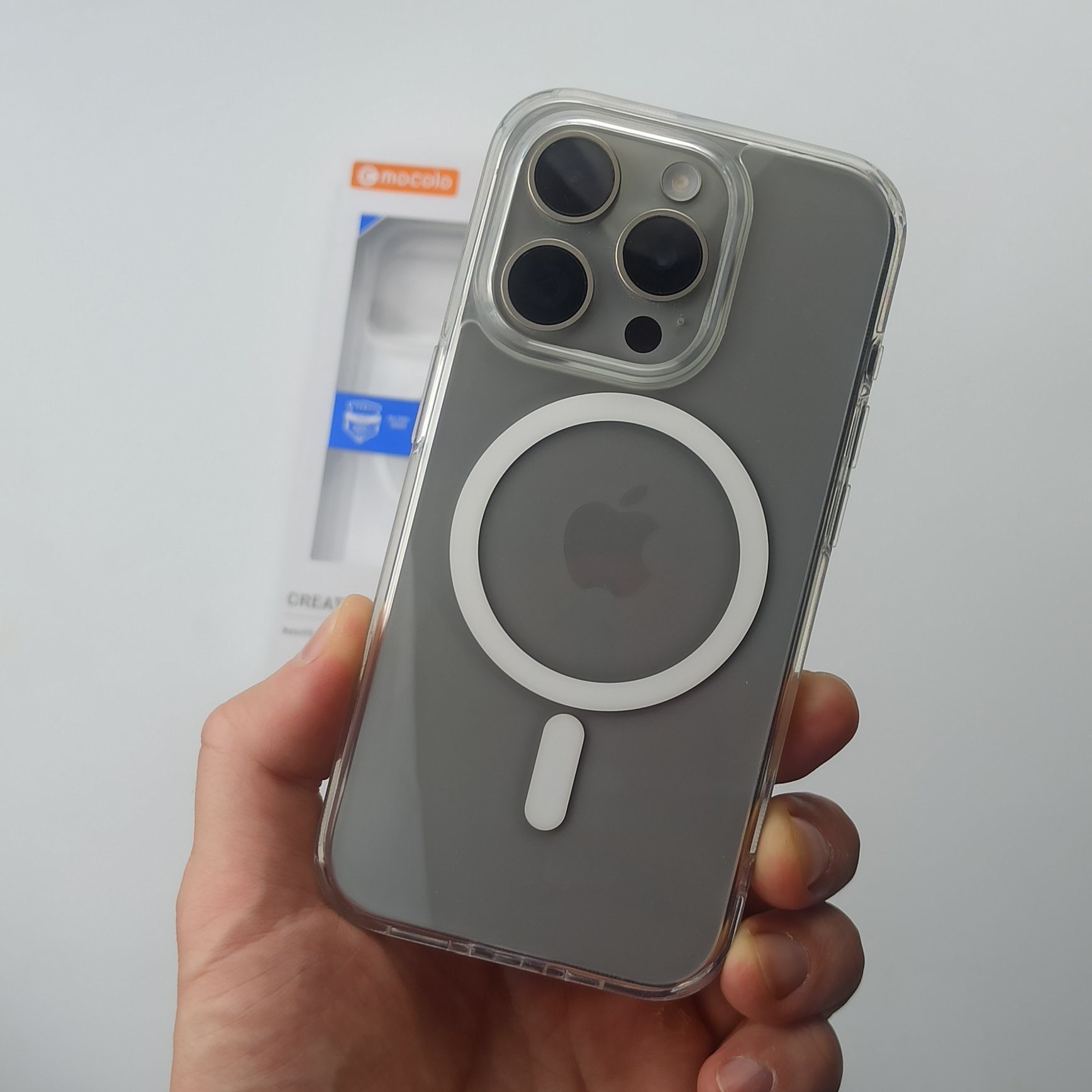 Прозрачеый чехол Mocolo Clear Case iPhone 15 Pro + Magsafe