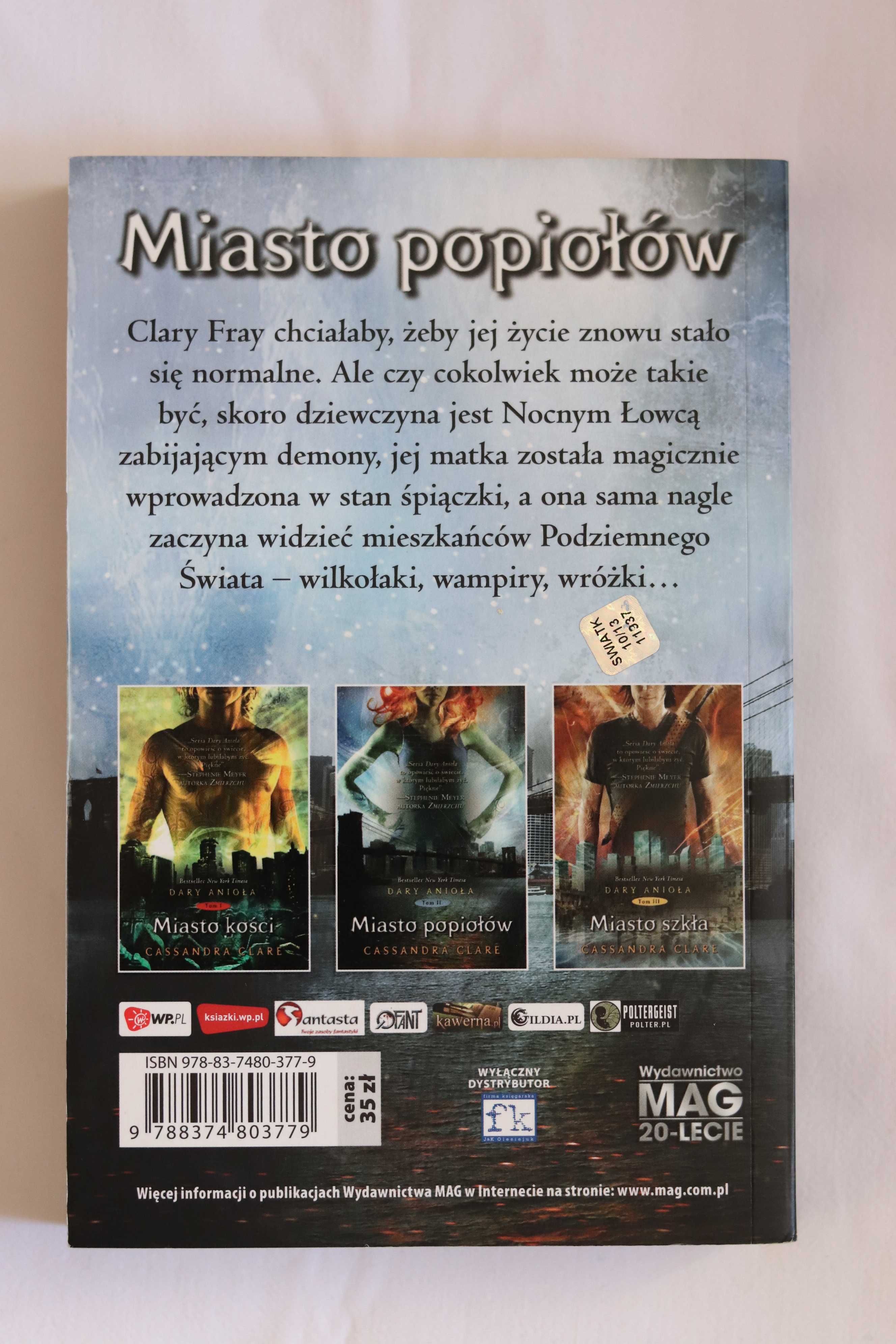 Miasto popiołów - Cassandra Clare książka Dary Anioła