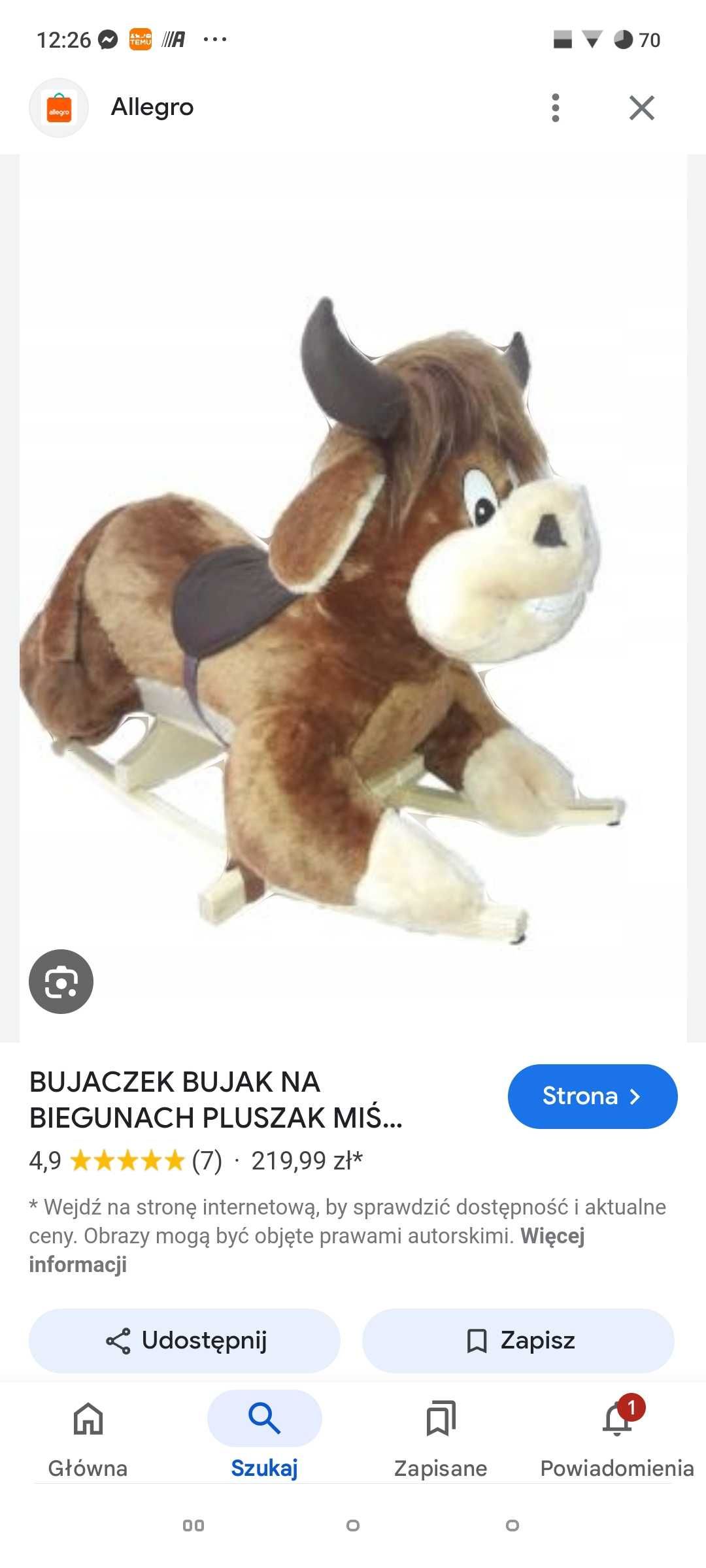 Byczek na płozach- bujak