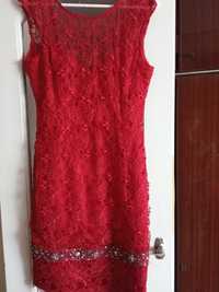 Платье женское красное