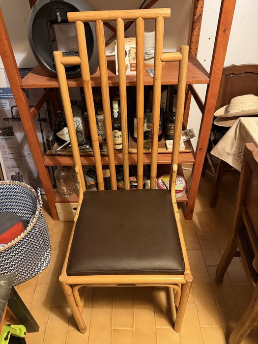 Cadeira Bambu Vintage boho