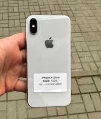 Магазин Apple Iphone X 64GB Silver 100%