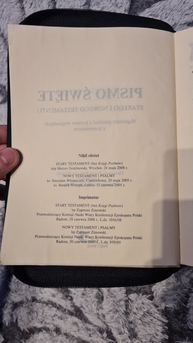 Pismo Święte (św. Paweł), etui "piórnik", paginatory(indeksy), skóra