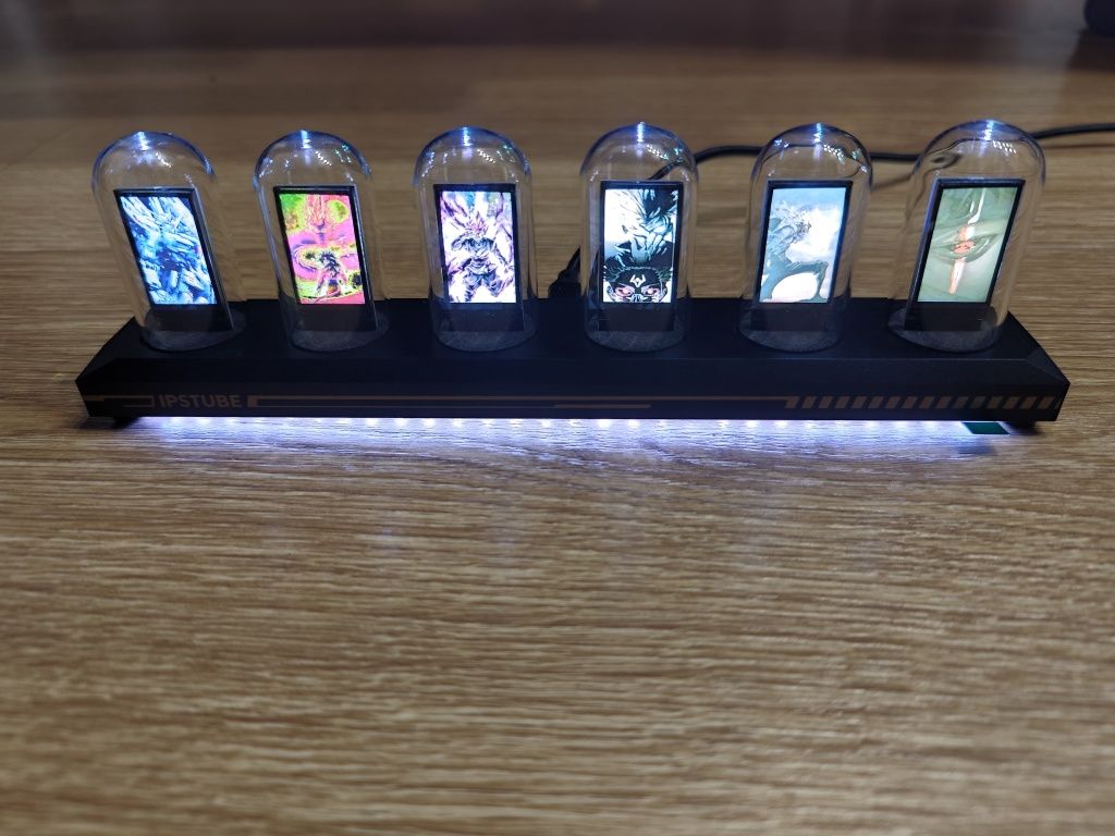 Zegar Nixie  6  Kolorowych Ekranów IPS Aplikacja WIFI BLUETOOTH
