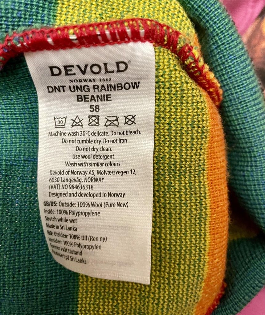 Devold czapka Rainbow Beanie dnt regnbuelue 100% wełna 
100%wełna 1