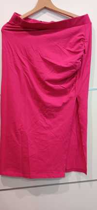 Spódnica midi neon pink Sinsay nowa xl