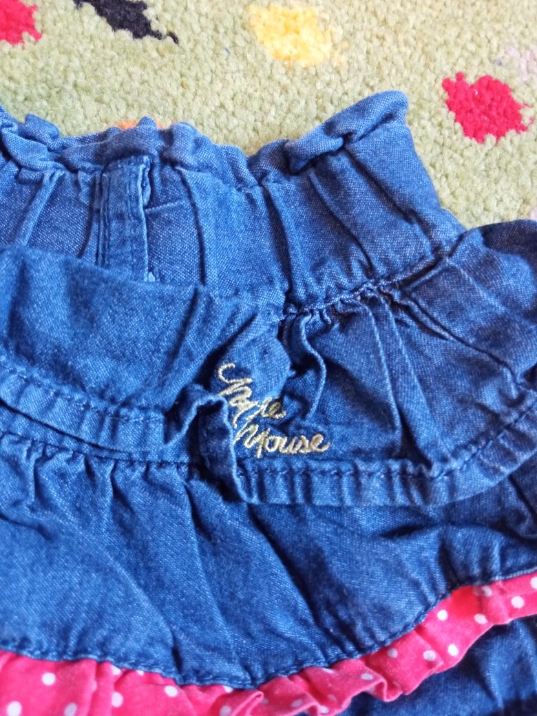 Spódniczka mini jeans Disney r.68